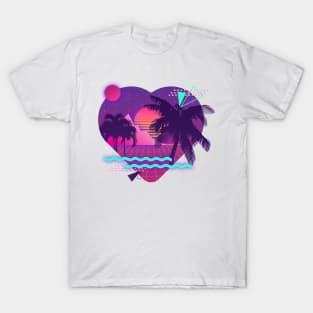 Synthwave Heart T-Shirt